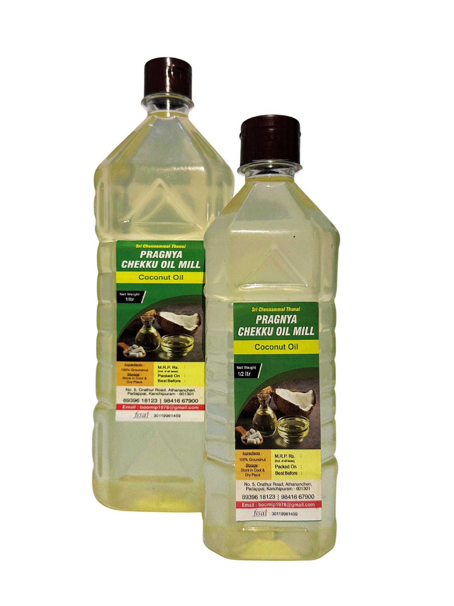 Coconut Oil Pure & Unrefined Cold Pressed Virgin Coconut Oil, Naturally Rich Aroma & Flavour of Real Coconut [1L / 500ml]