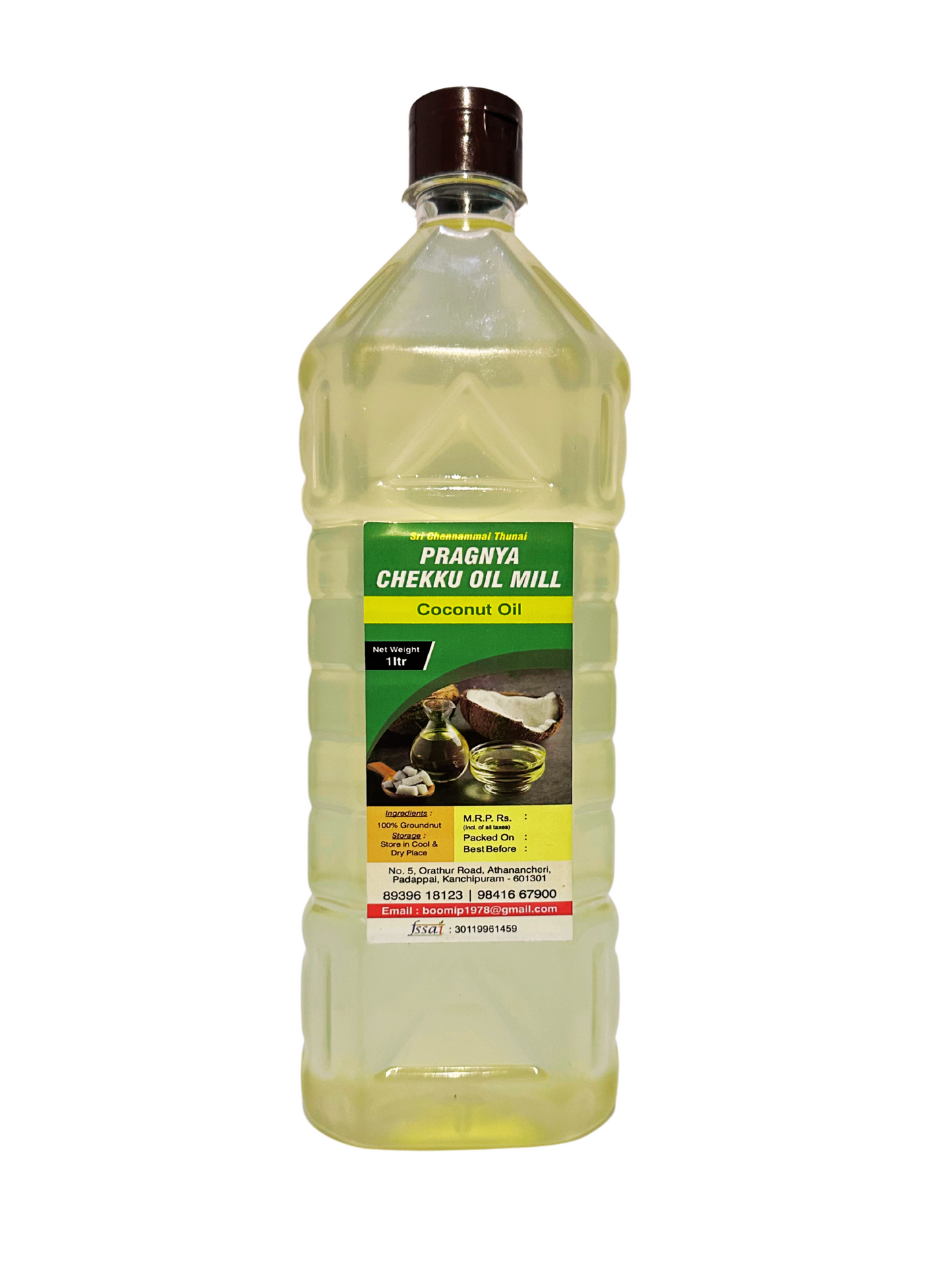Coconut Oil Pure & Unrefined Cold Pressed Virgin Coconut Oil, Naturally Rich Aroma & Flavour of Real Coconut [1L / 500ml]
