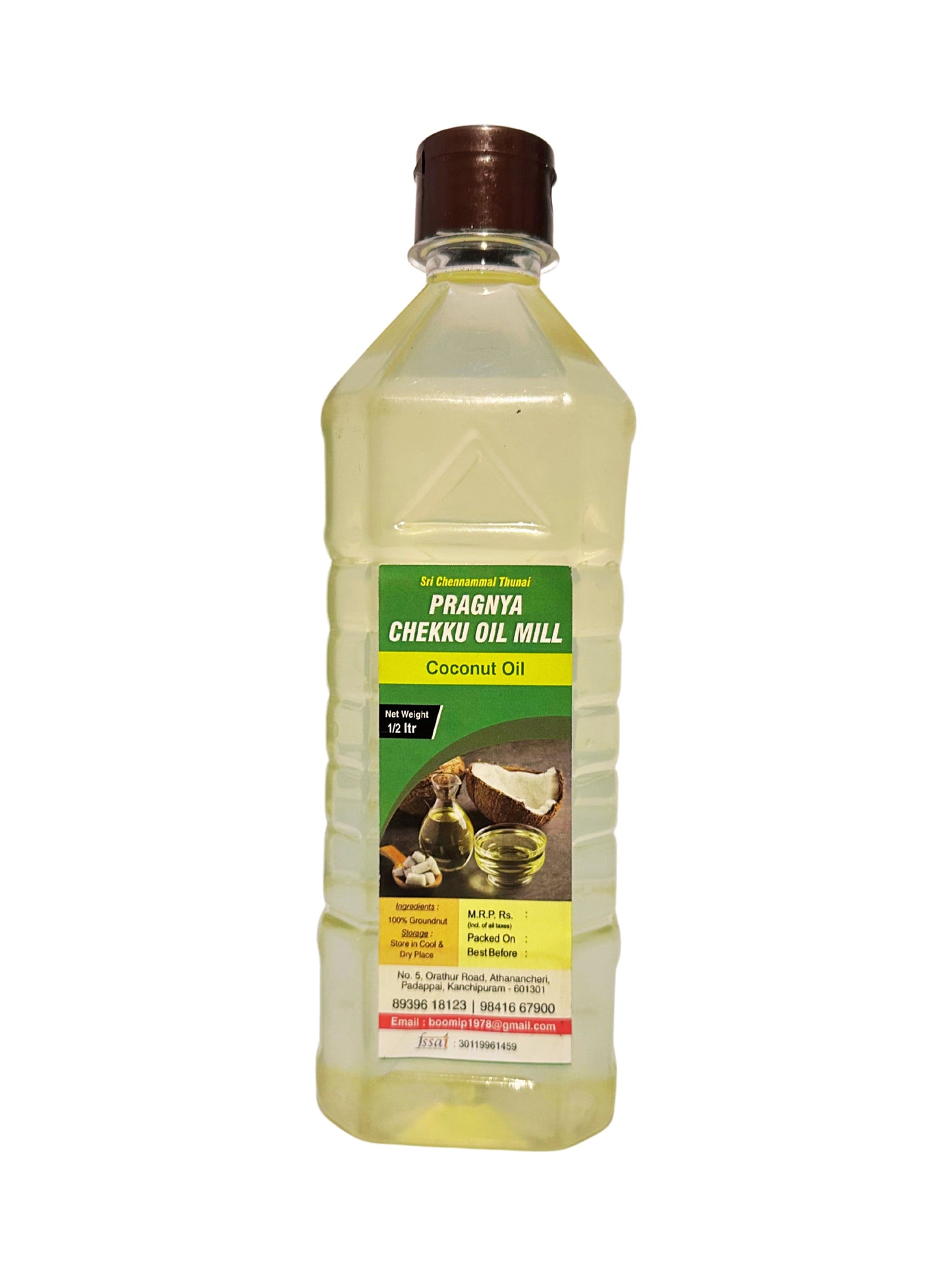 Coconut Oil Pure & Unrefined Cold Pressed Virgin Coconut Oil, Naturally Rich Aroma & Flavour of Real Coconut [1L / 500ml]